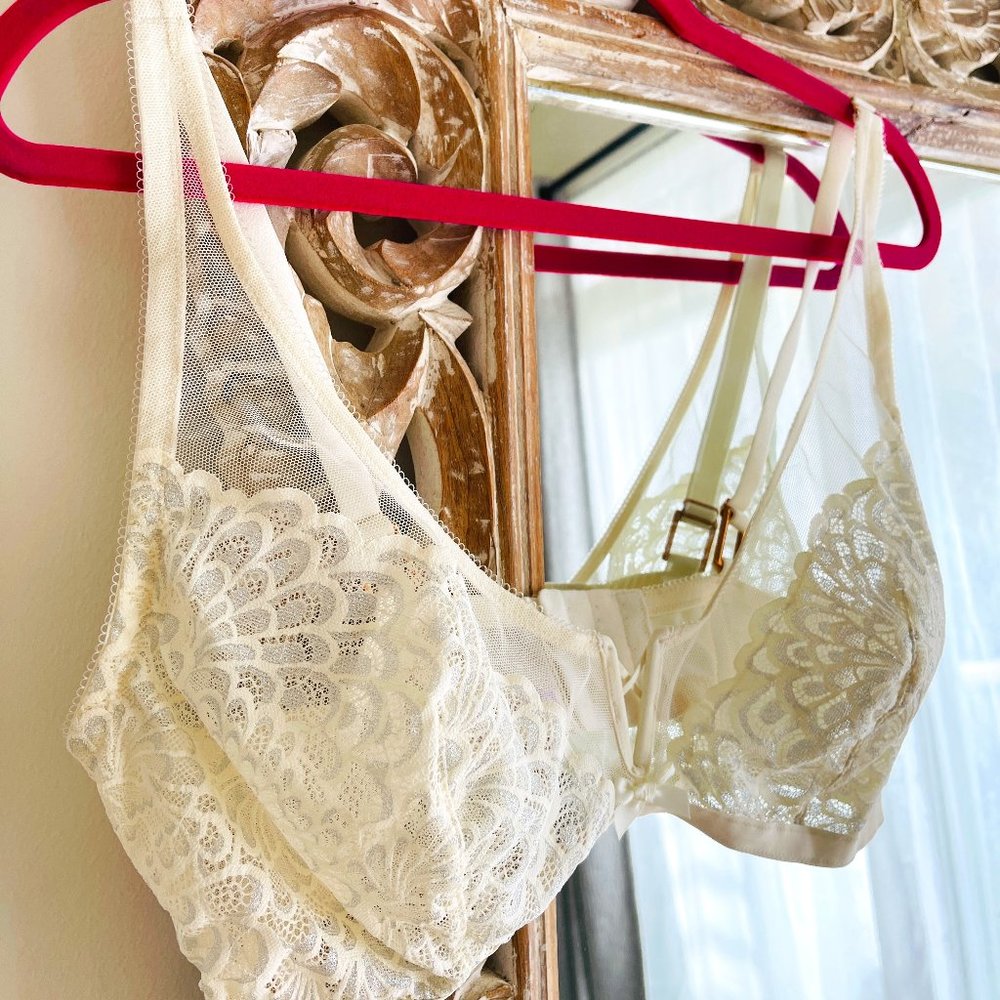 Savage X Fenty: Metallic Lace V Bralette